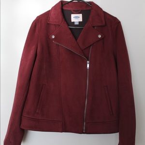 Suede moto jacket